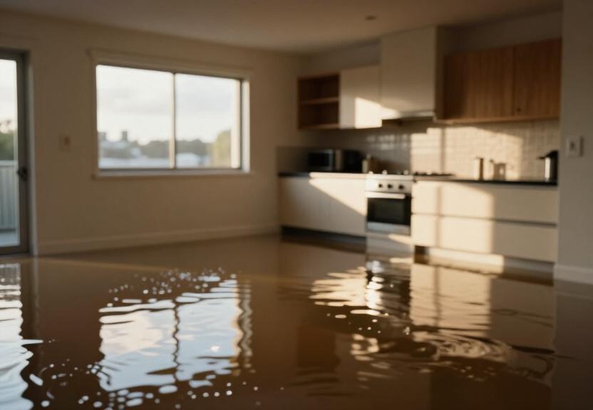 Mouldy subfloor in Bayview property before treatment